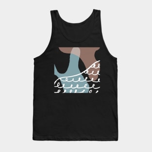 Abstract Lines And Soft Colors Tank Top